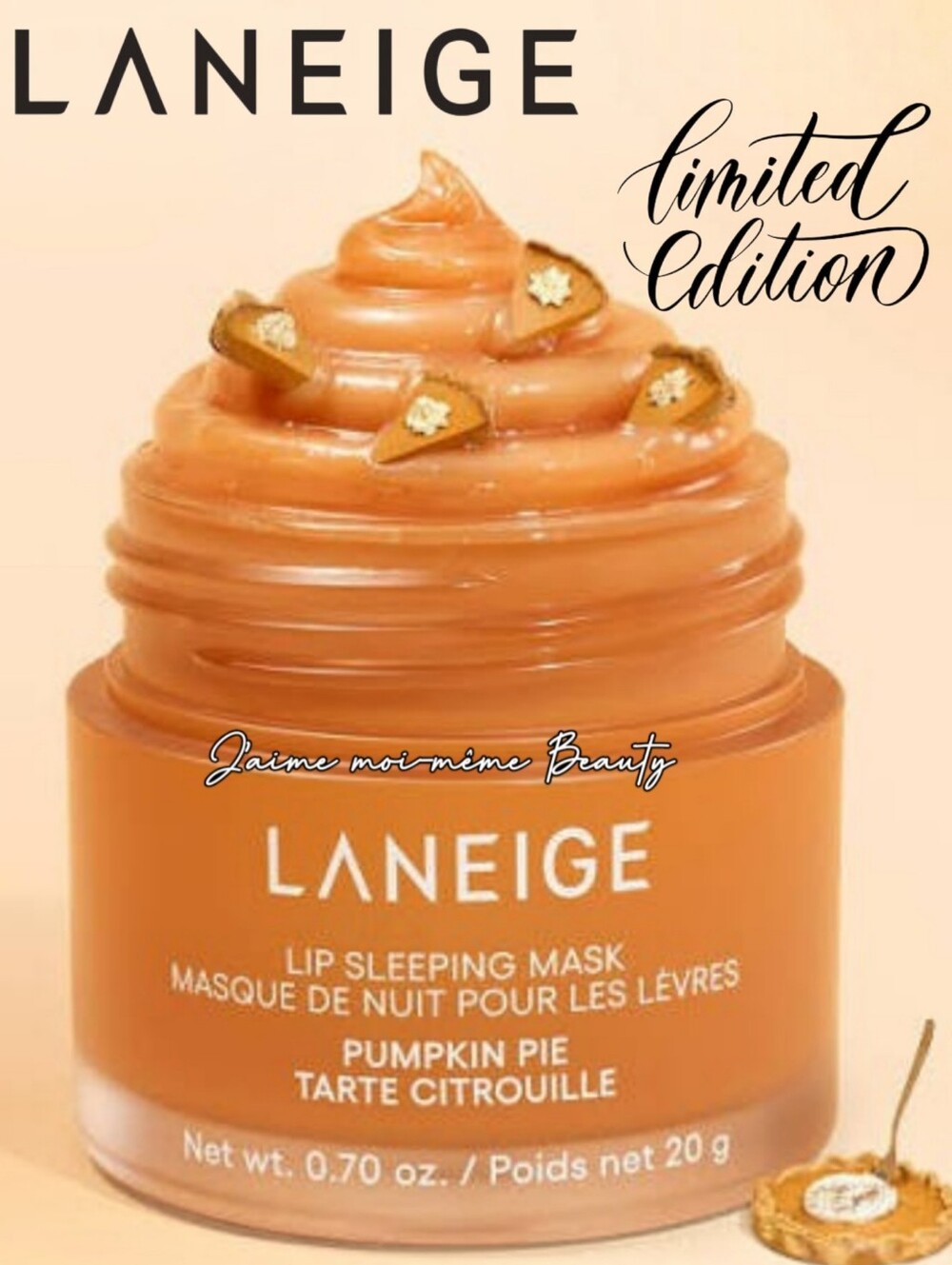 LANEIGE Lip Sleeping Mask - Pumpkin Pie Scent - NEW - K-BEAUTY